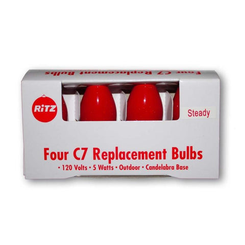 C7 Red Bulbs - 4 Pack