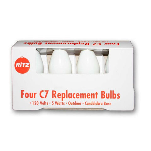 C7 White Bulbs - 4 Pack