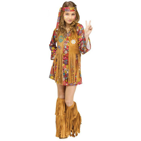 Peace & Love Hippie Girl's Costume