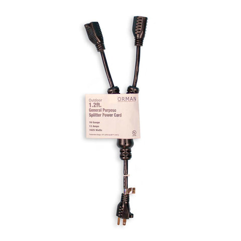 1.2′ 2 Way Splitter Cord