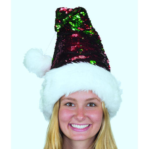 Flip Sequin Santa Hat
