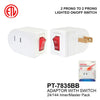 Single Outlet UL Adapter with Switch