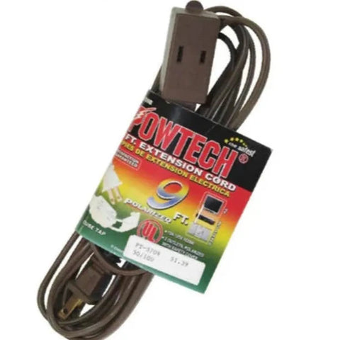 9 Feet Brown UL Extension Cord