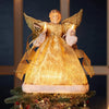 12" 10-Light Gold Dress Angel Treetop