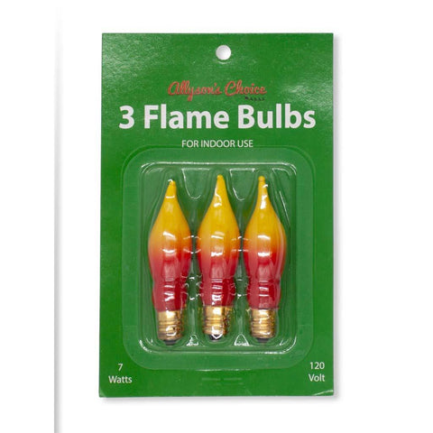 Red/Yellow Flame Bulbs - 3 Pack