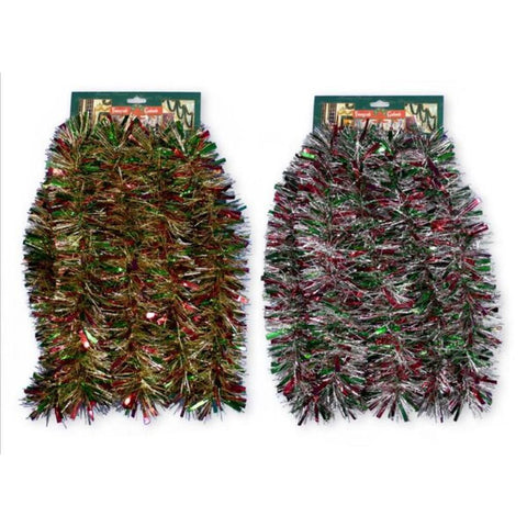 2 Assorted Gold/Green/Red Garland