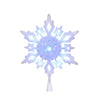 10" Cool White LED Glitter Snowflake Treetop