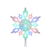 10" Multicolor LED Glitter Snowflake Treetop