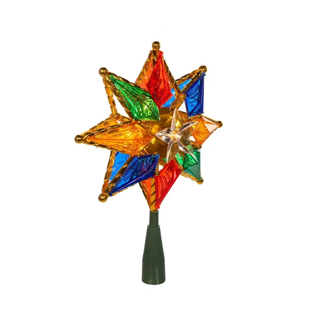 8" UL 10-Light Multicolored Star Treetop