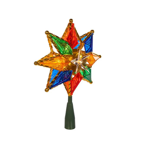 8" UL 10-Light Multicolored Star Treetop