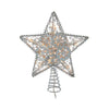 10" 20-Light Silver Star Treetop