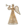 12" 20-Light Gold Glittered Angel Treetop