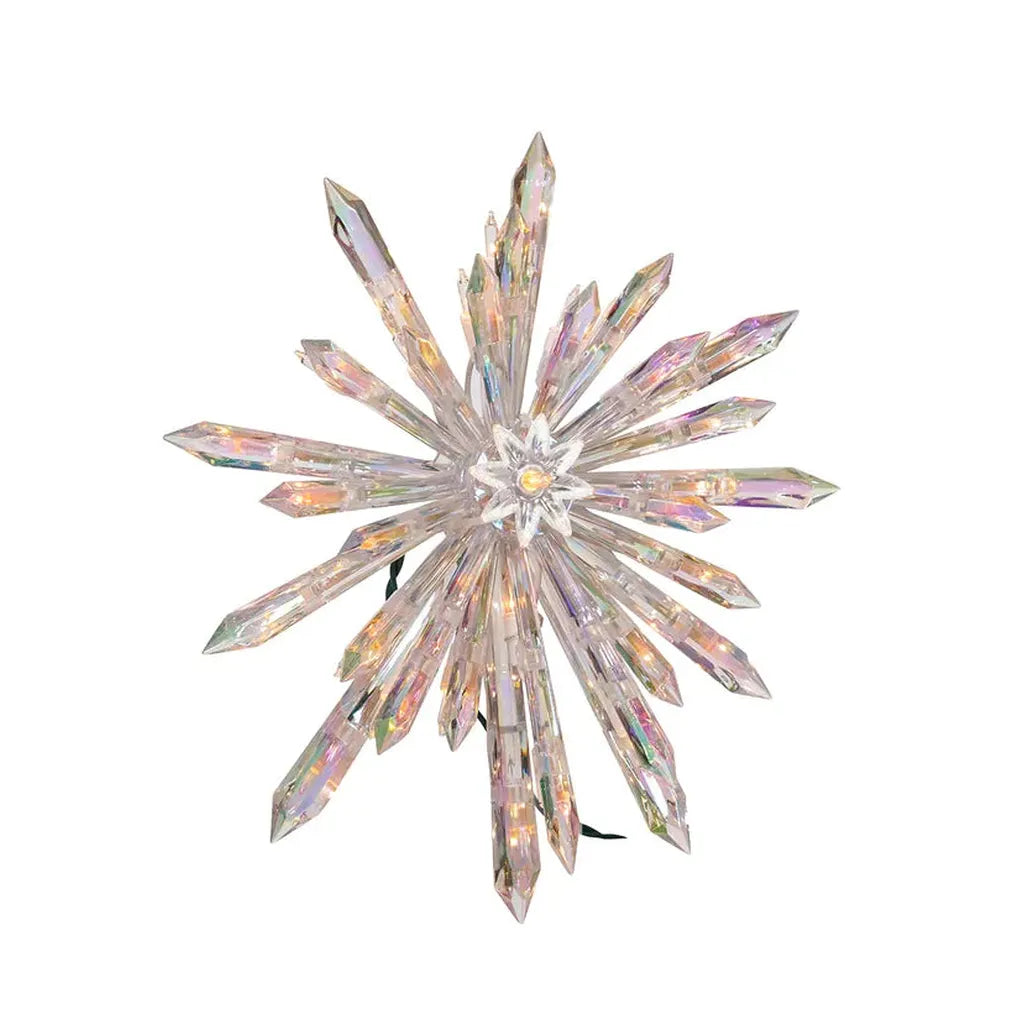 11.25" 30-Light Crystal Snowflake Treetop