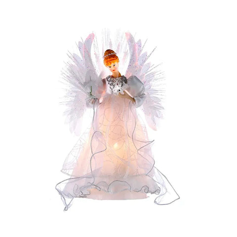 14" Fiber-Optic Multicolored Angel Treetop