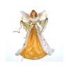16" 10-Light Cream and Gold Angel Treetop