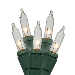 100 Mini Light Set, Green Wire