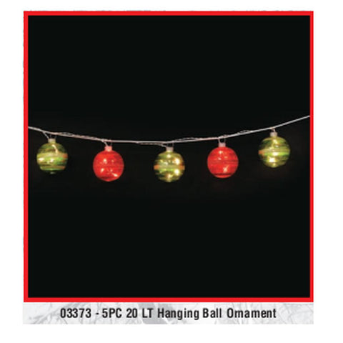 5 Piece Hanging Ball Ornament