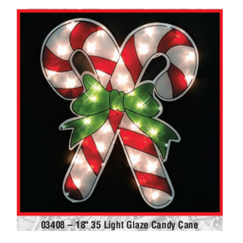 18" Glaze Candy Cane