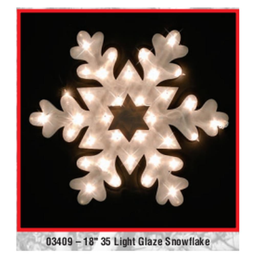 18" Glaze Snowflake