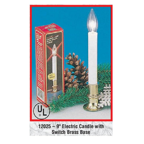 9" Electric Candle With Switch Base
