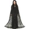 Velvet & Skull Mesh Cape