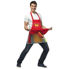 Hot Dog Vendor Dirty Apron Men's Costume