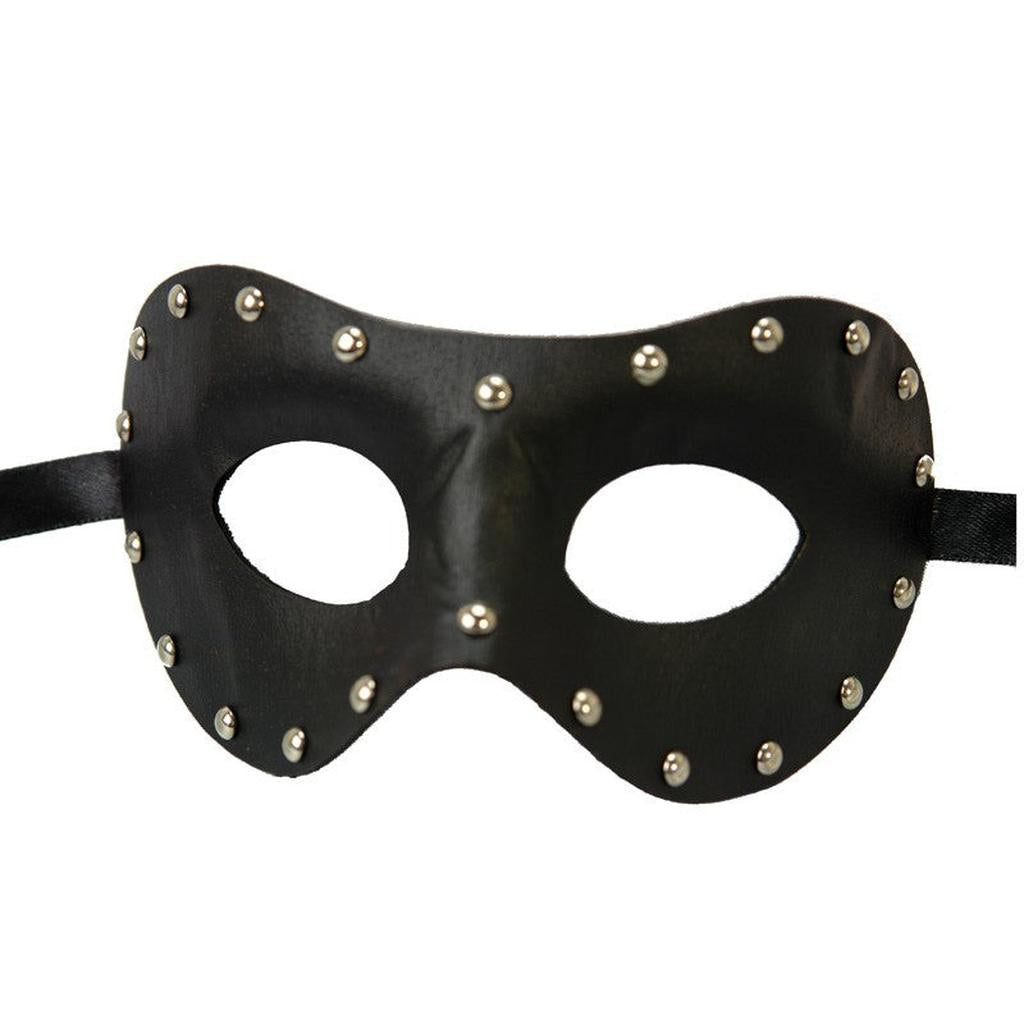 Black Leather 1/2 Mask
