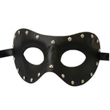 Black Leather 1/2 Mask
