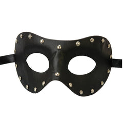 Black Leather 1/2 Mask