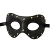 Black Leather 1/2 Mask