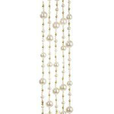 6' Ivory & Gold Bead Garland