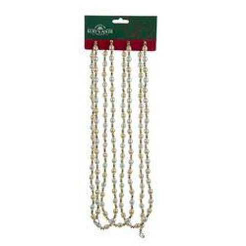 9' Ivory and Gold Bead Garland