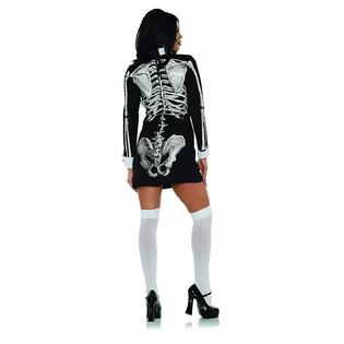 blue dress for baby girl Skeleton Print Black Dress with Ghost Claw Design main image 1