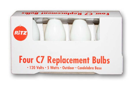 C7 White Bulbs - 4 Pack