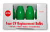 C9 Ceramic Green Bulbs - 4 Pack