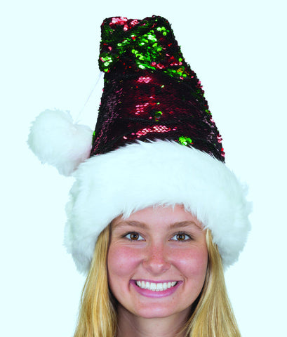 Flip Sequin Santa Hat