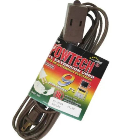 9 Feet Brown UL Extension Cord