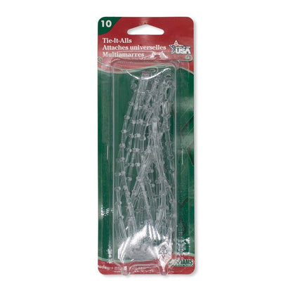 10 Pack Clear Flexible Plastic Ties