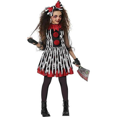 Deranged Clown Girl's Costume