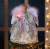 12" Fiber-Optic Silver Angel Treetop