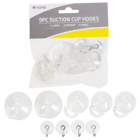 9 Count - Suction Cup Hooks