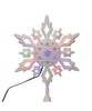 10" Multicolor LED Glitter Snowflake Treetop