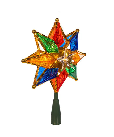 8" UL 10-Light Multicolored Star Treetop