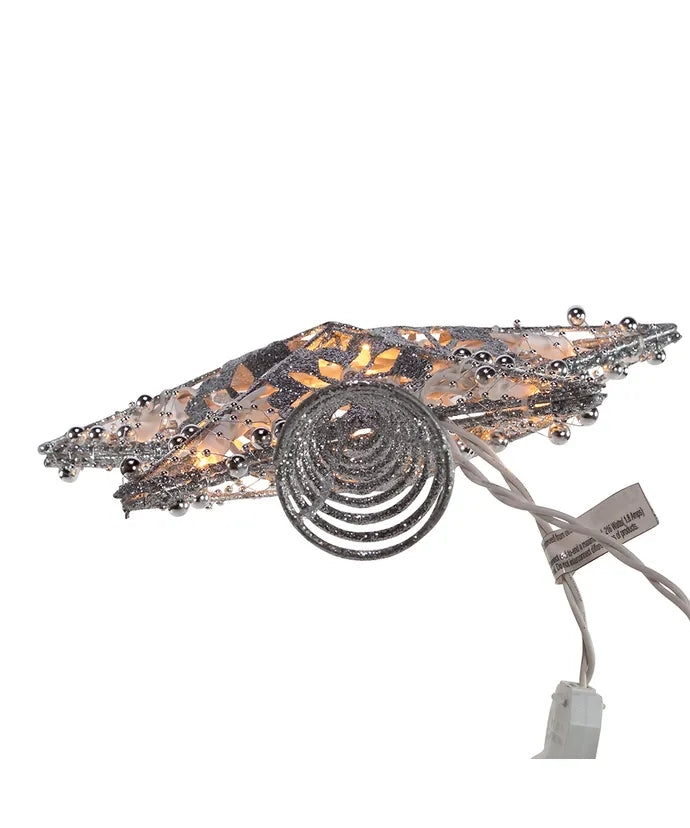 10" 20-Light Silver Star Treetop