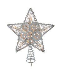 10" 20-Light Silver Star Treetop