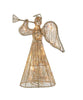 12" 20-Light Gold Glittered Angel Treetop