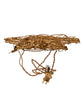 9.8" 20-Light Gold Rattan Star Treetop