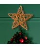 9.8" 20-Light Gold Rattan Star Treetop