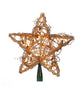 9.8" 20-Light Gold Rattan Star Treetop