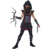 Blk/Red Fearless Ninja Girl's Costume